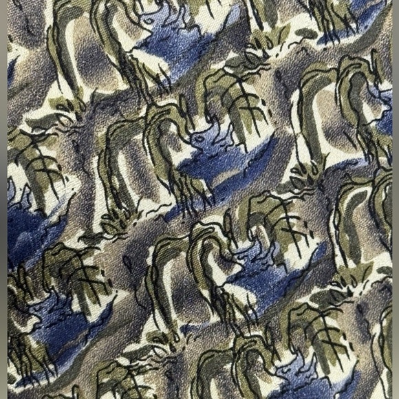 J Jerry Garcia 100% Silk Necktie Tie In the Park Collection 15 Gray Blue Green - Picture 2 of 6